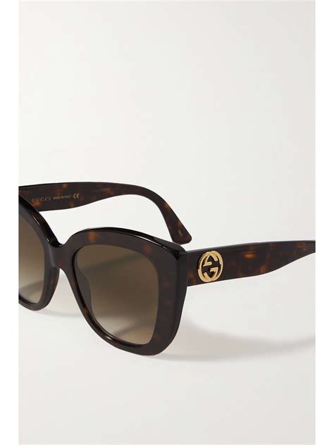 gucci sunglasses tortoise gold cat eye|gucci 55mm cat eye sunglasses.